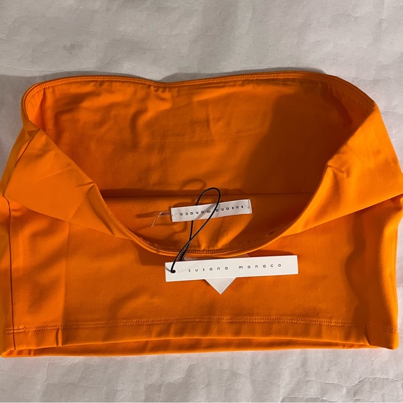 Susana Monaco Essential Crop Tube Top & Slim Miniskirt Set Extra Large Popsicle - Picture 6 of 14